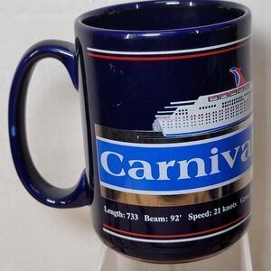Carnival Cruise Jubilee Ceramic Coffee Mug Navy